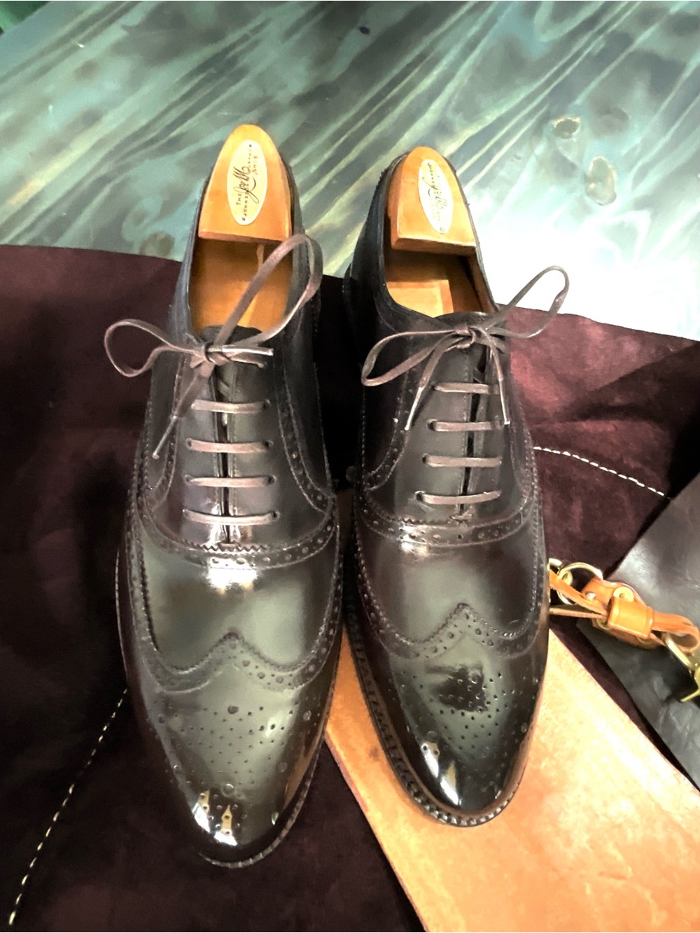 Beckett Simonon Men's Patina Wingtip Brogues Men’s Shoes Size US12
